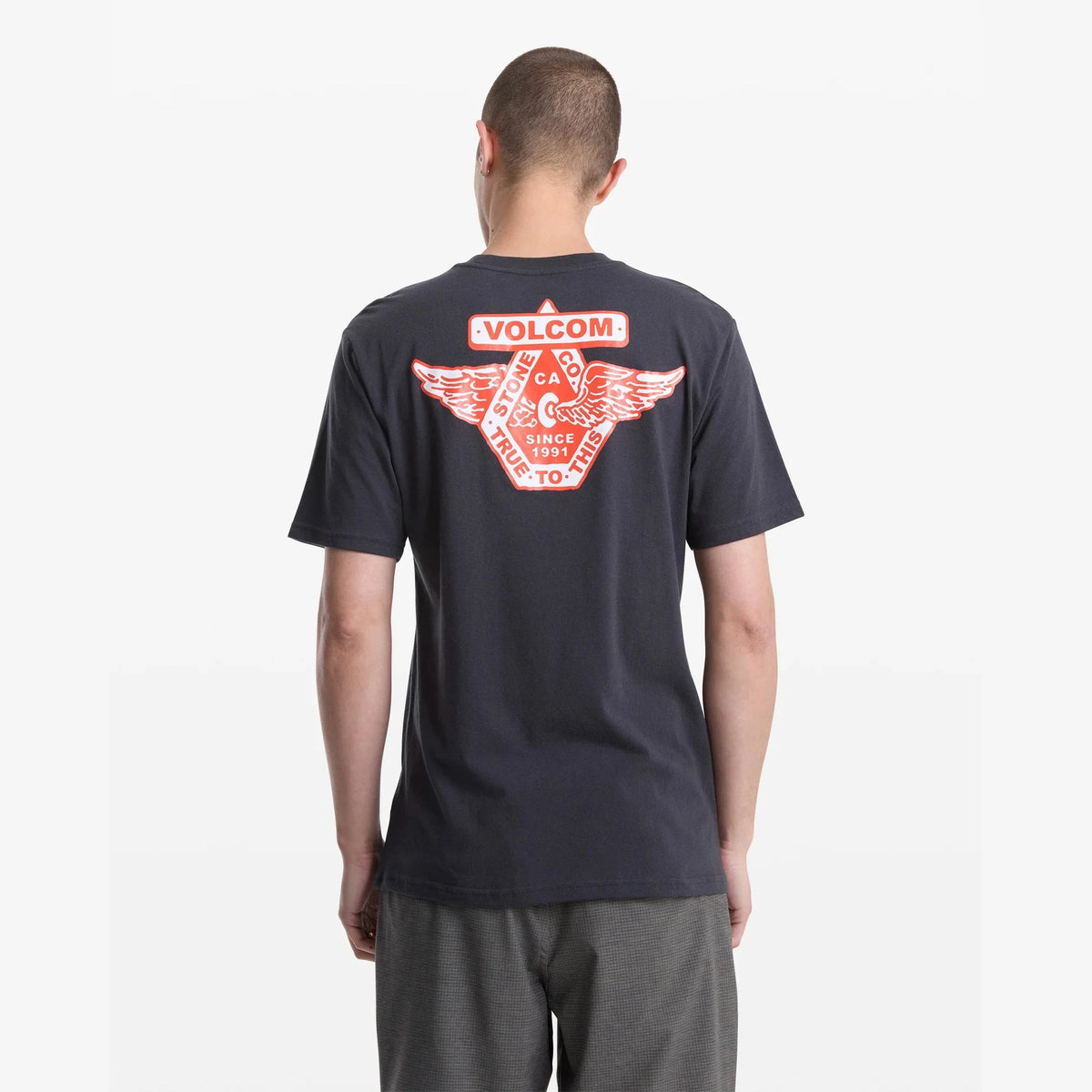 Volcom Free Wheel Washed Black S/s Shirt