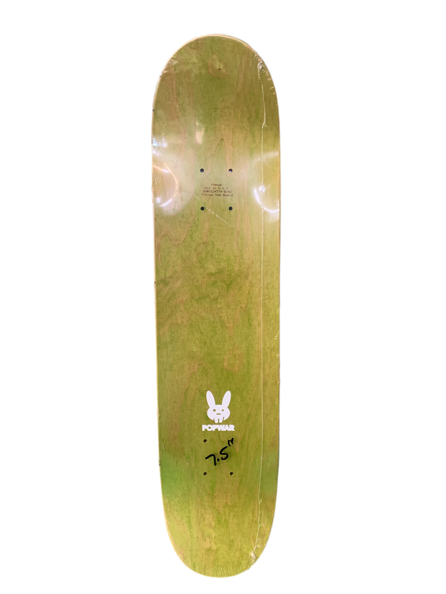 Popwar Message Brought To You By 7.5" Classic Skateboard Deck