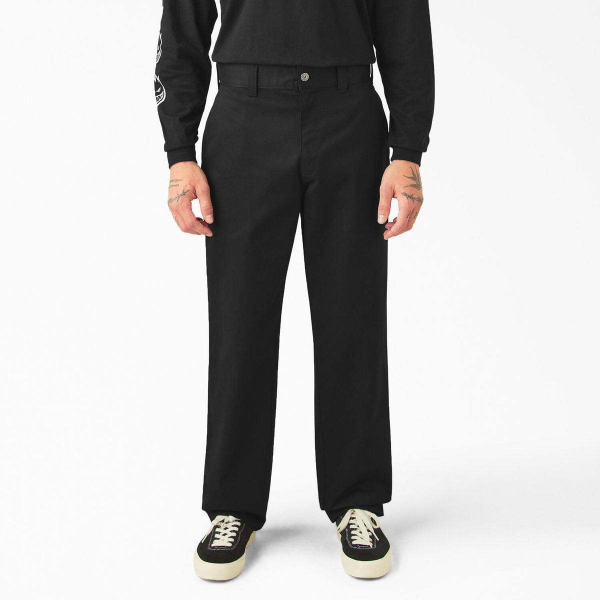Dickies X Spitfire Twill Flannel Cuff Pants - Black - Bow Shock Marketplace