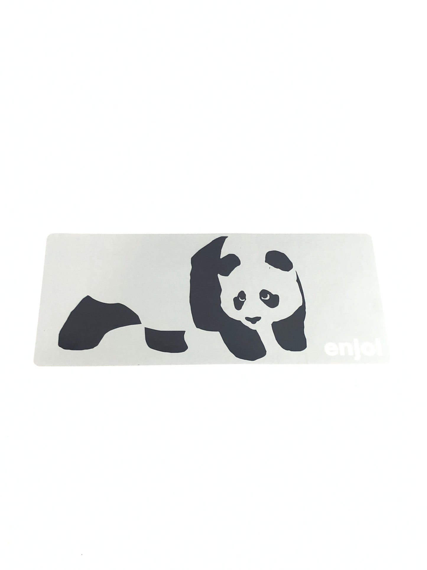 Enjoi Skateboards Panda Clear Grey Black 12.5" x 6" (Large) Sticker