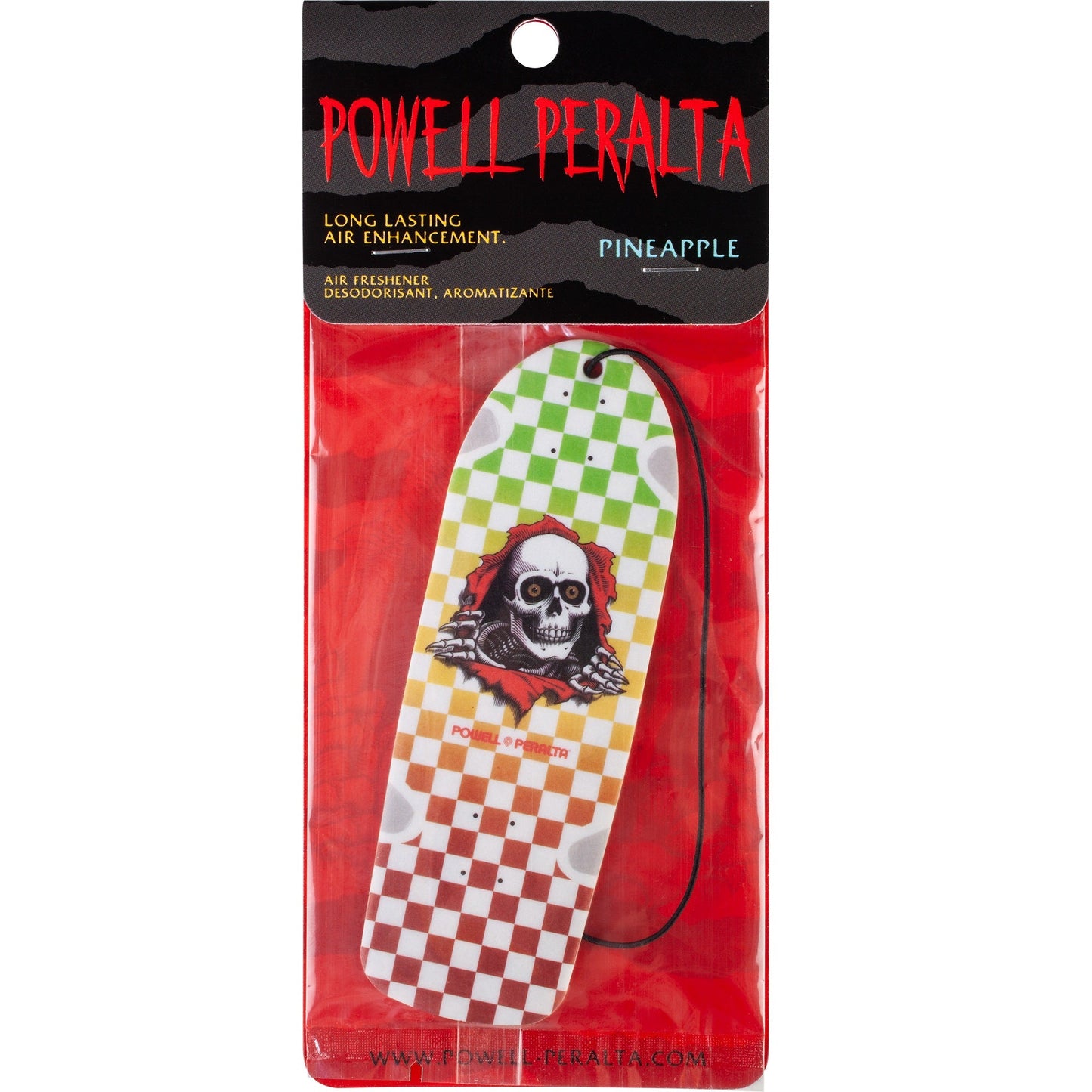 Powell Peralta Ripper Checker Rasta Fade Air Freshener - Pineapple Scent