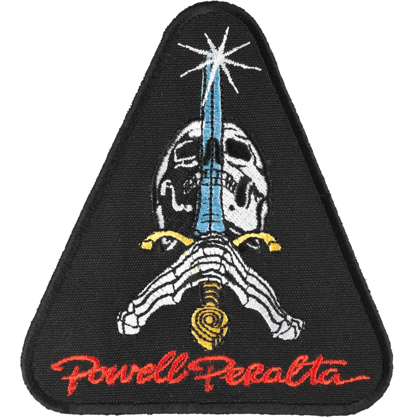 Powell Peralta Skull and Sword Patch - 3.5" Black - Bow Shock Marketplace
