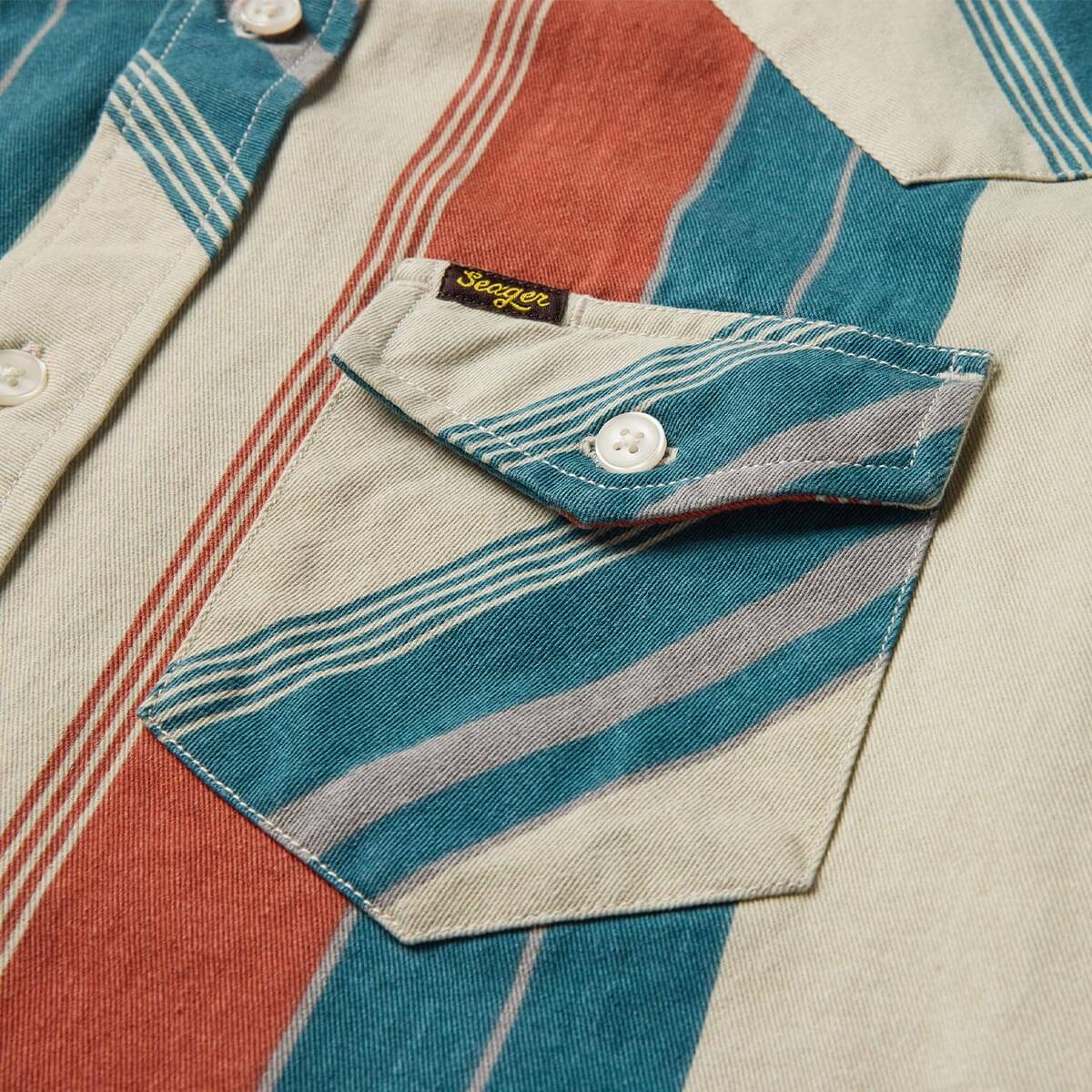 Seager Amarillo El Rojo Stripe S/s Button Up Shirt