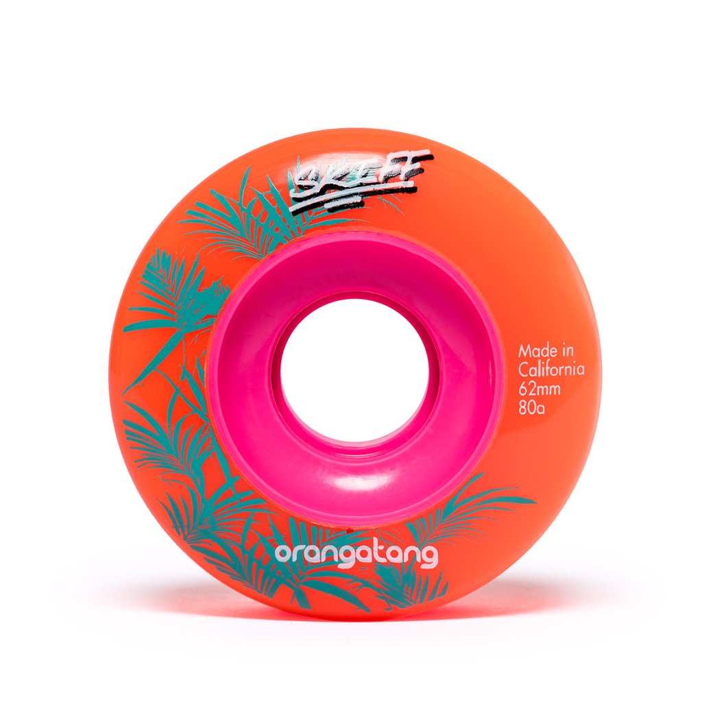 Orangatang Skiff 62mm 80a Longboard Wheels - Orange (Set of 4) - Bow Shock Marketplace