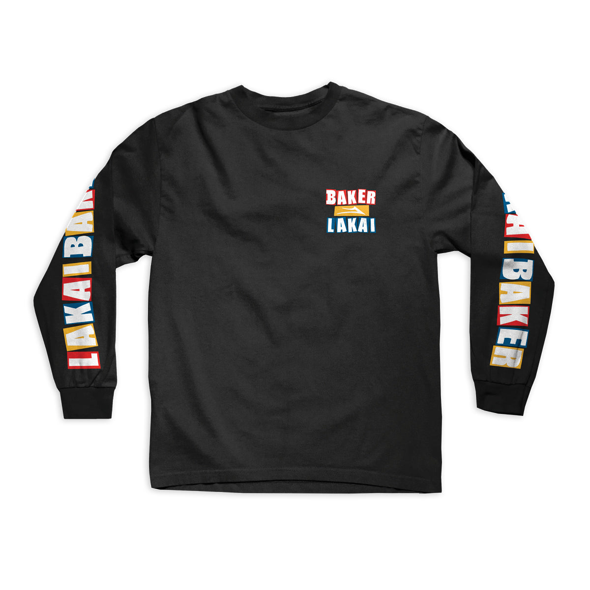 Lakai Baker Stacked Long Sleeve Tee - Black - Bow Shock Marketplace