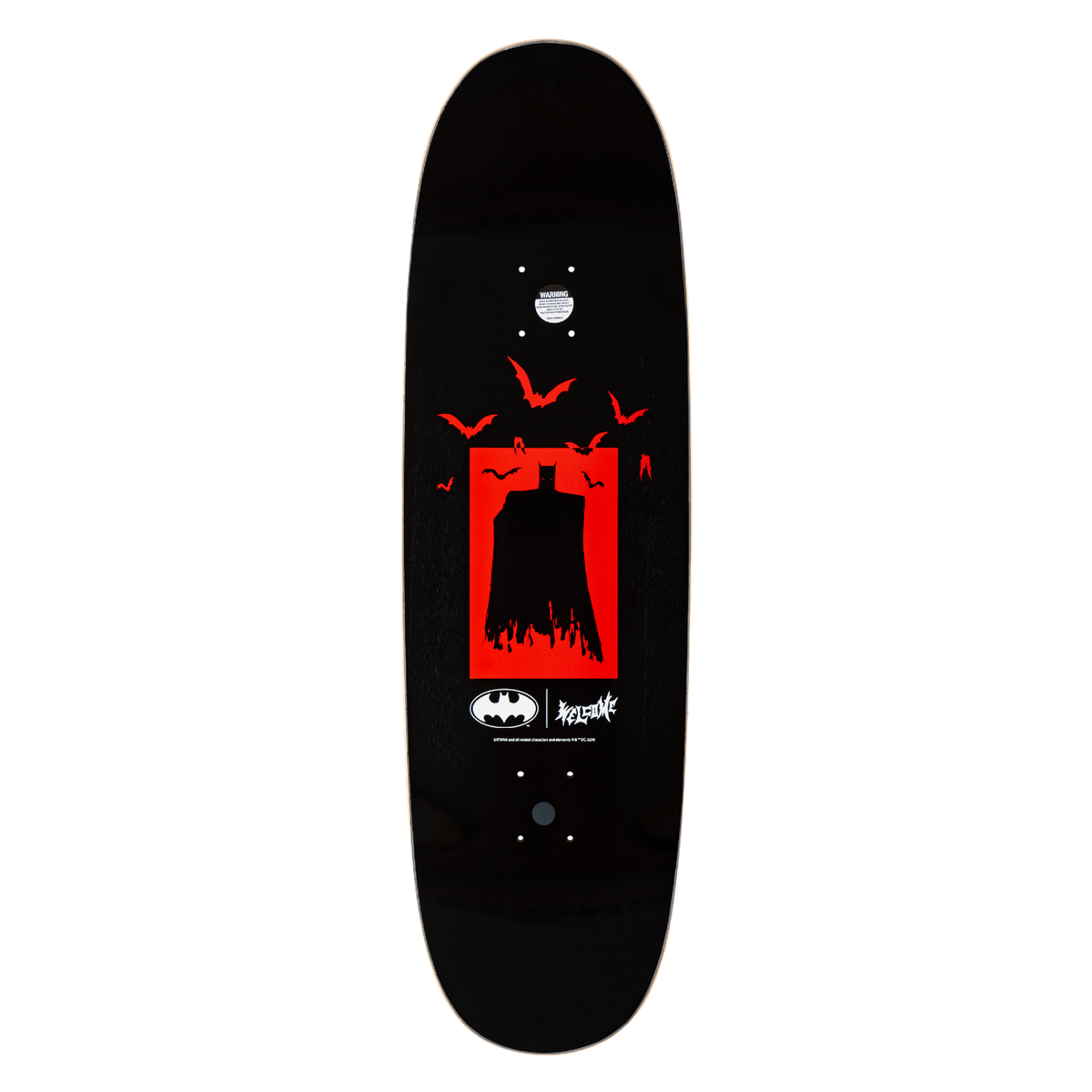 Welcome x Batman Bat Flames on Boline 2.0 Deck - 9.5″ Black - Bow Shock Marketplace