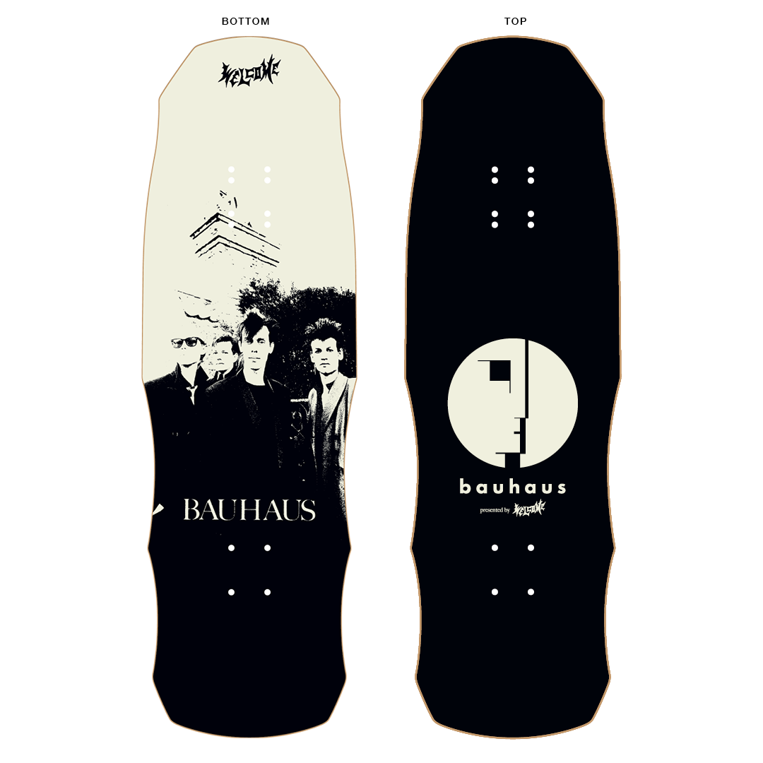 WELCOME X BAUHAUS PORTRAIT ON DARK LORD 9.75" SKATEBOARD DECK - Bow Shock Marketplace