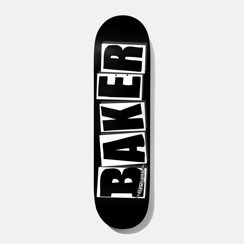 BAKER "TEAM LOGO" BLACK 8.475" SKATEBOARD DECK - Bow Shock Marketplace