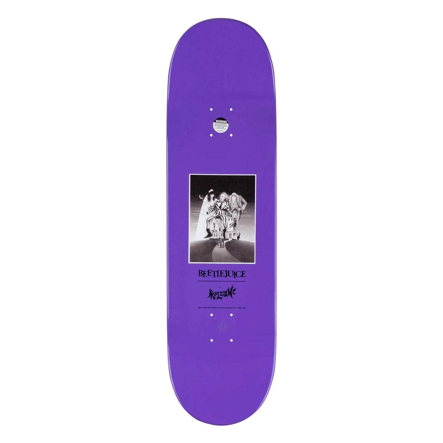 Welcome x Beetlejuice Showtime on Popsicle Deck - 9.0″ Black/Purple Dip - Bow Shock Marketplace