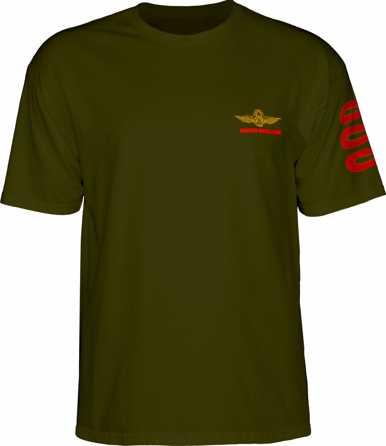 Bones Brigade Bomber T-shirt - Military Green - Bow Shock Marketplace