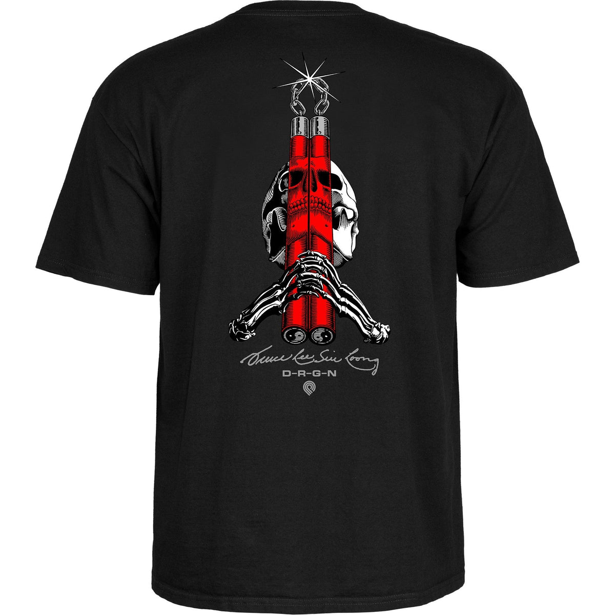 Powell Peralta Skull & Nunchucks Bruce Lee Collab T-shirt - Black