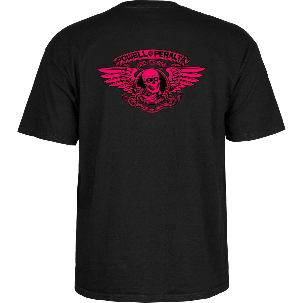 Powell Peralta Winged Ripper T-Shirt - Pink Blacklight Black