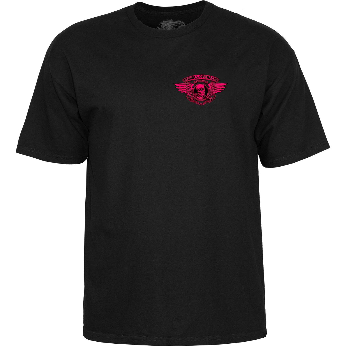 Powell Peralta Winged Ripper T-Shirt - Pink Blacklight Black