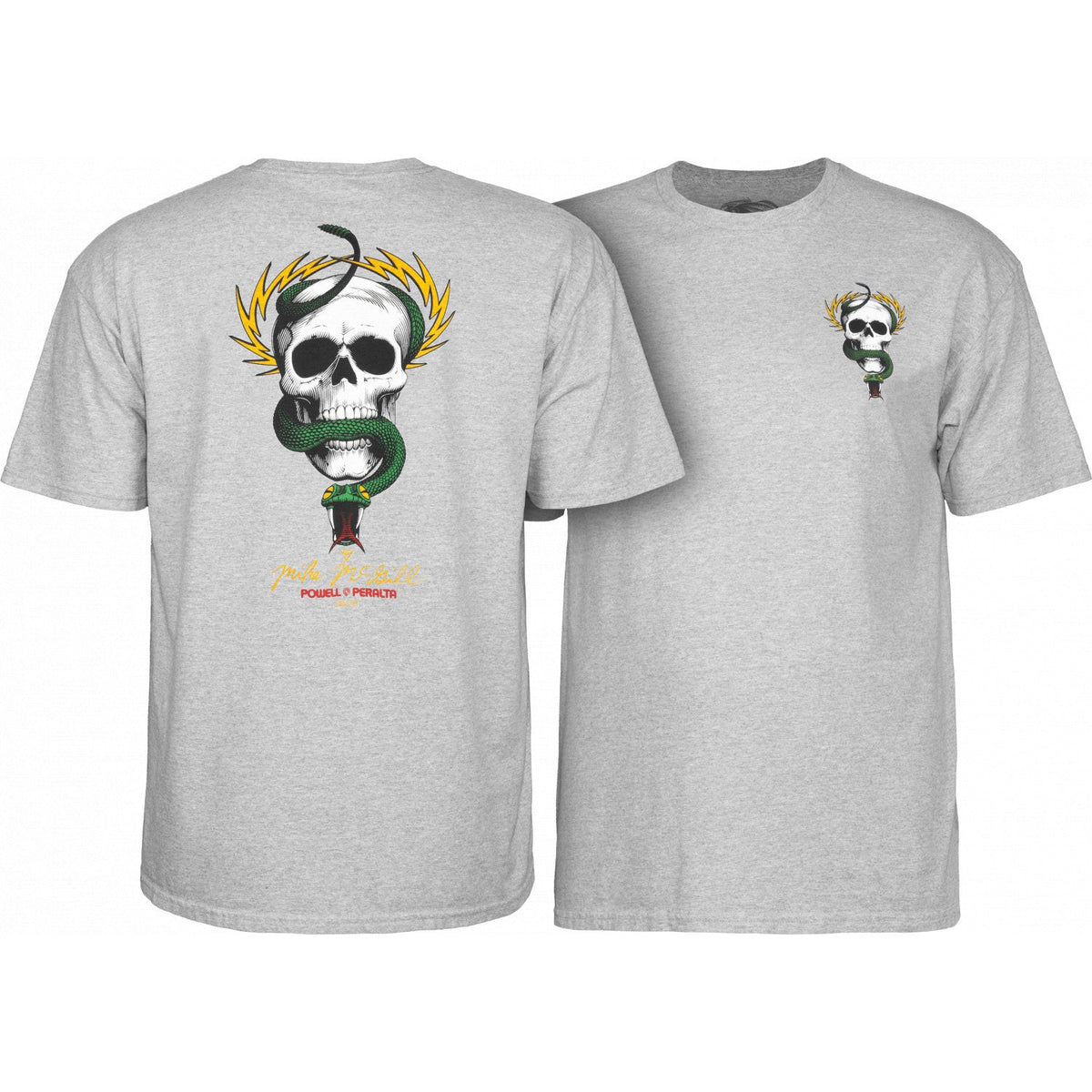 Powell Peralta Mike McGill Skull & Snake T-shirt - Gray