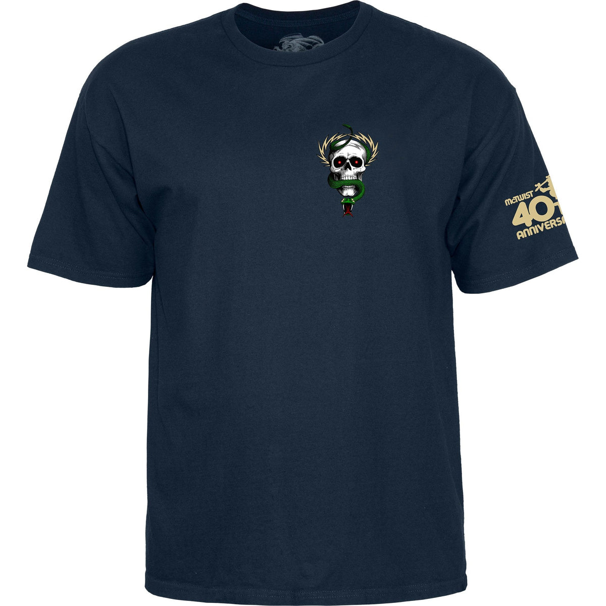 Powell Peralta McGill Skull and Snake 40th Anniversary T-shirt - Navy