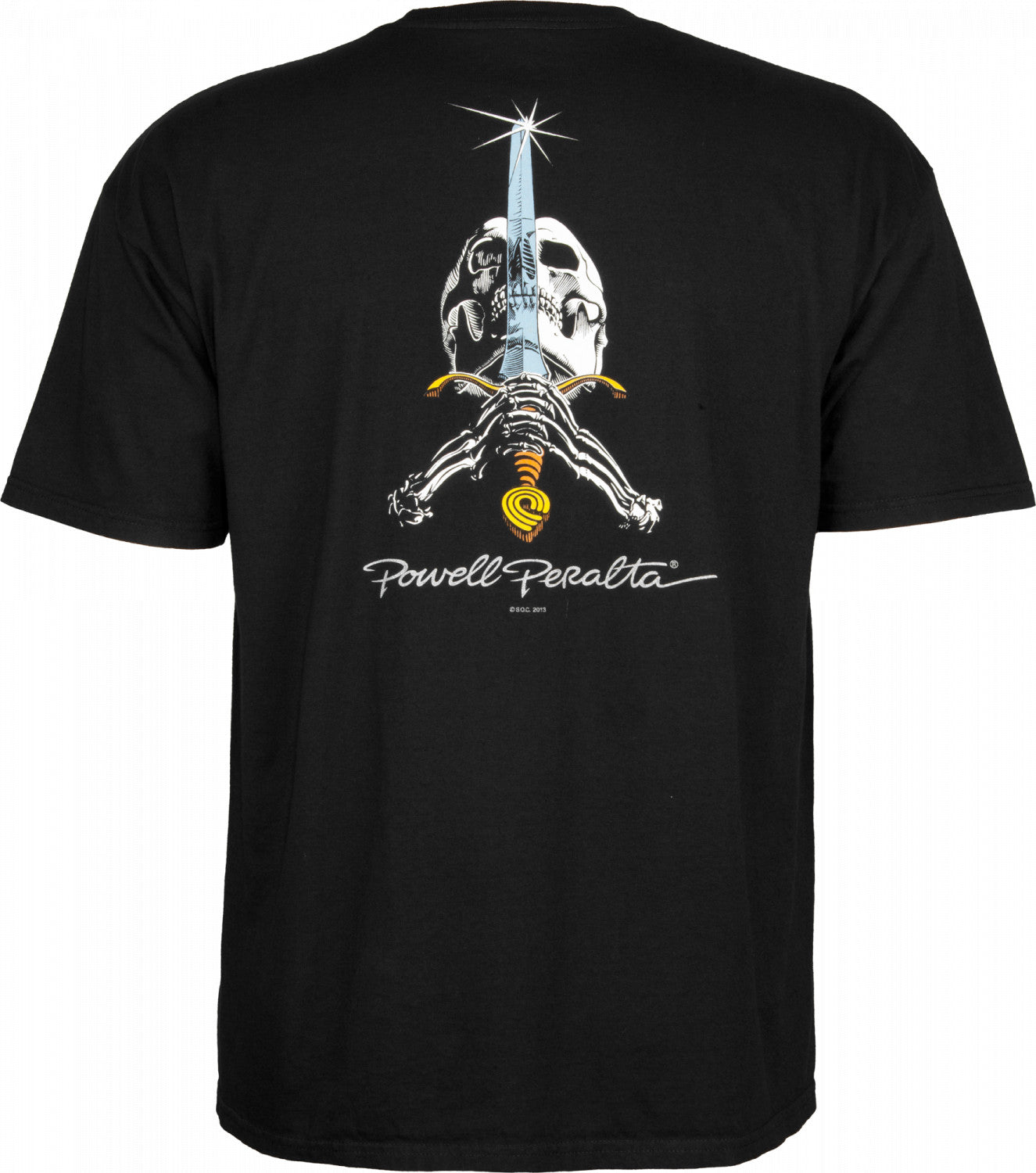 Powell Peralta Skull & Sword T-shirt - Black - Bow Shock Marketplace