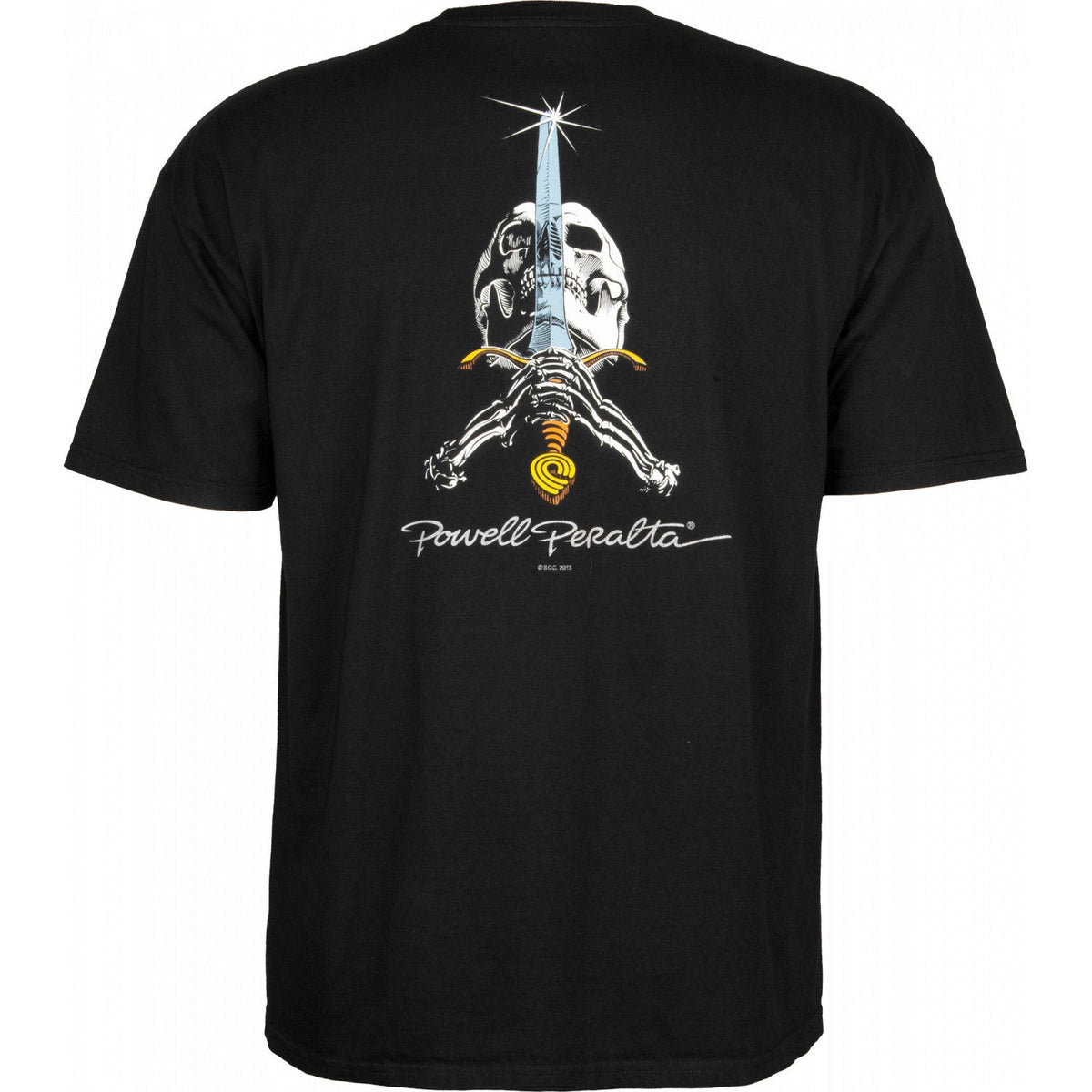Powell Peralta Skull & Sword T-shirt - Black - Bow Shock Marketplace