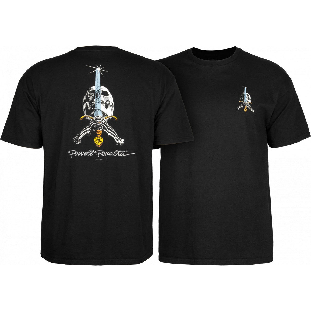 Powell Peralta Skull & Sword T-shirt - Black - Bow Shock Marketplace