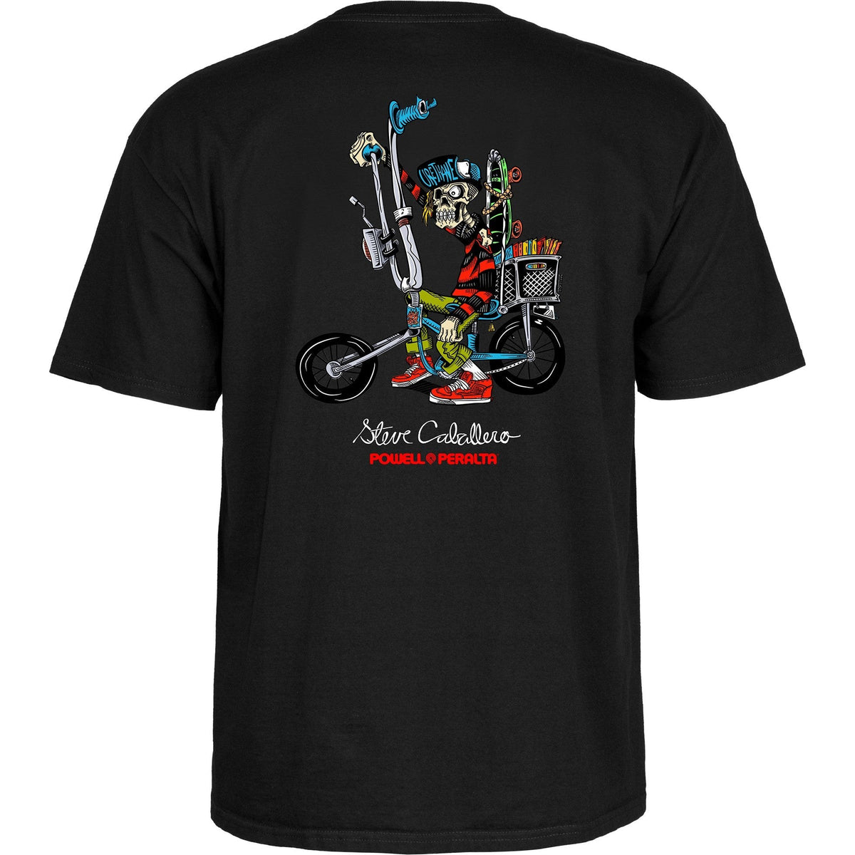 Powell Peralta Steve Caballero Chopper Bike T-shirt - Black - Bow Shock Marketplace