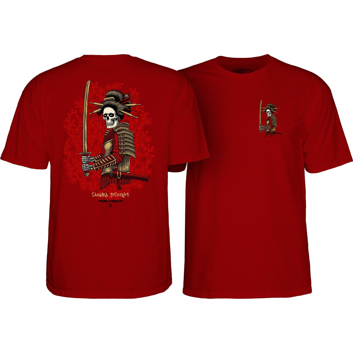 Powell Peralta Sakura Yosozumi Onna-Bugeisha T-shirt - Burgundy