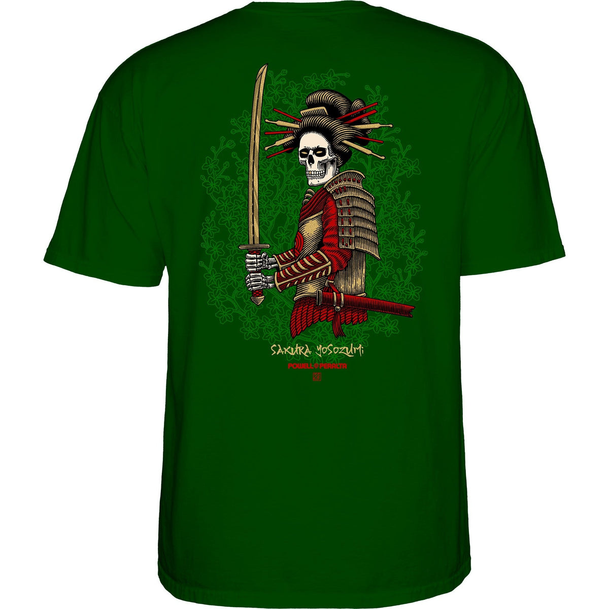Powell Peralta Sakura Yosozumi Onna-Bugeisha T-shirt - Forest Green