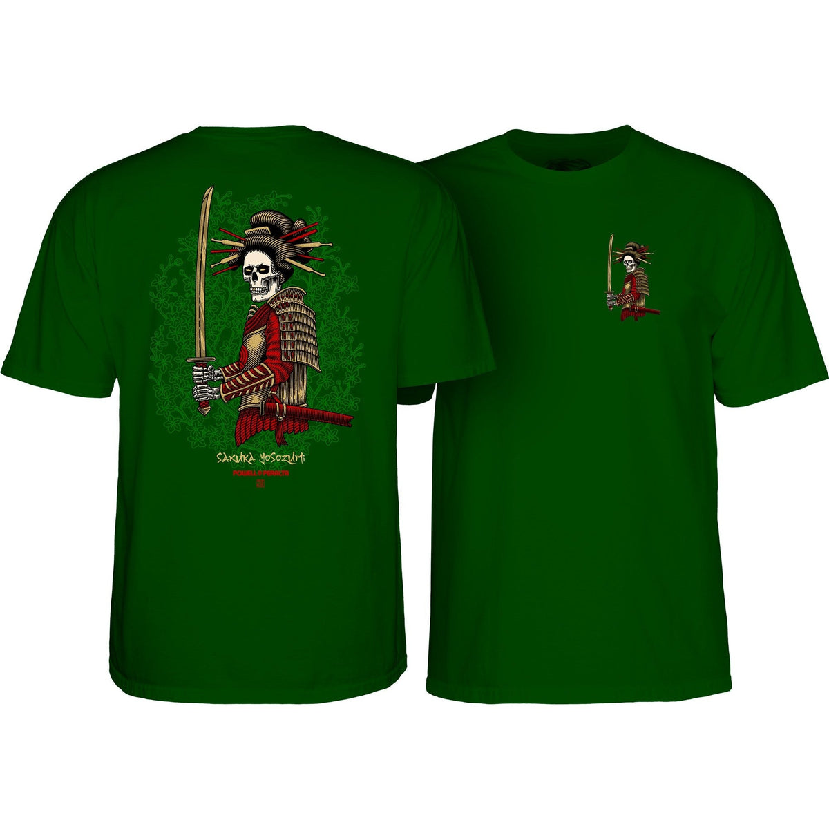 Powell Peralta Sakura Yosozumi Onna-Bugeisha T-shirt - Forest Green