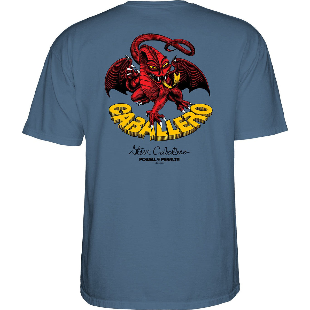 Powell Peralta Steve Caballero Dragon II T-shirt - Indigo Blue