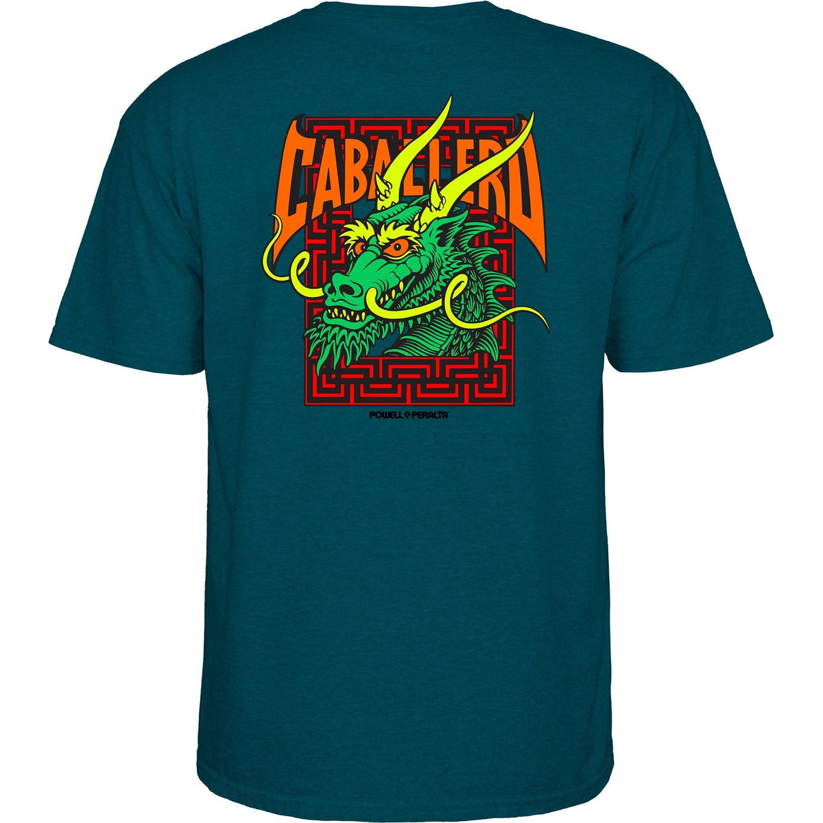 Powell Peralta Steve Caballero Street Dragon T-shirt - Midnight Teal - Bow Shock Marketplace