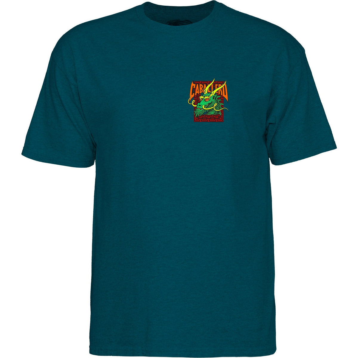 Powell Peralta Steve Caballero Street Dragon T-shirt - Midnight Teal - Bow Shock Marketplace