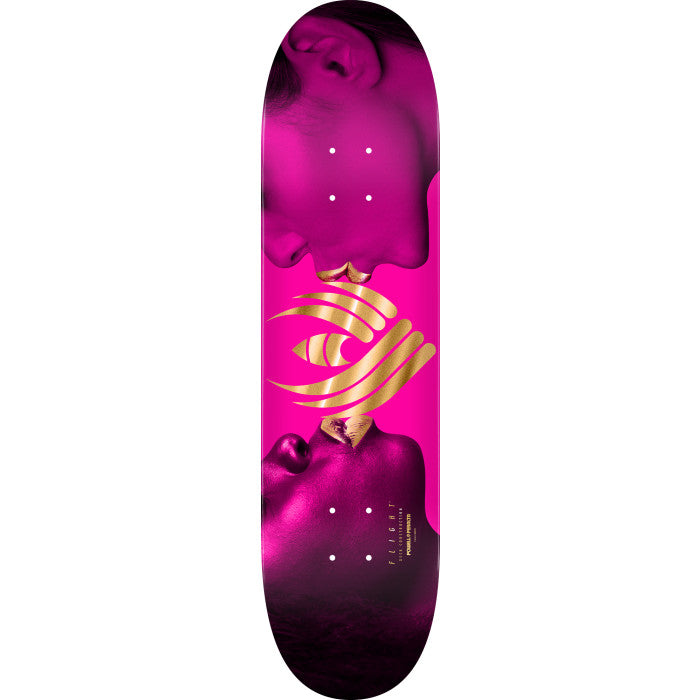 Powell Peralta Kiss Flight Skateboard Deck - 8.25″ Pink/Gold Foil - Bow Shock Marketplace