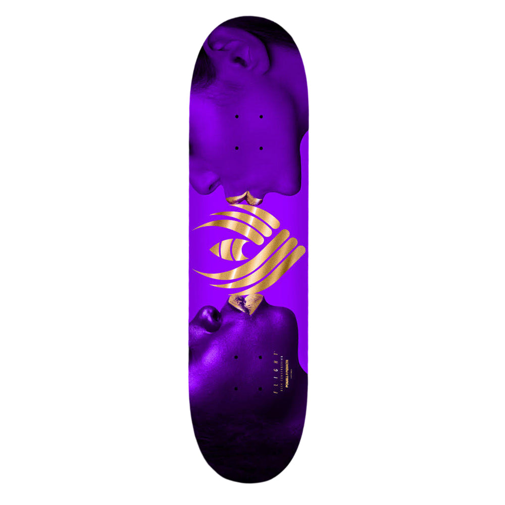 Powell Peralta Kiss Flight Skateboard Deck - 8.38″ Purple/Goil Foil - Bow Shock Marketplace