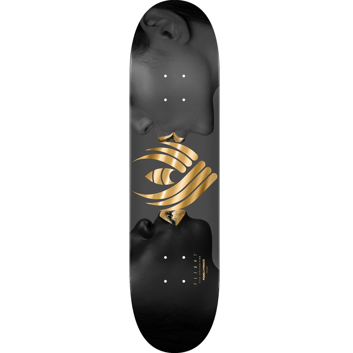 Powell Peralta Kiss Flight Skateboard Deck - 9.0″ Charcoal/Gold Foil - Bow Shock Marketplace