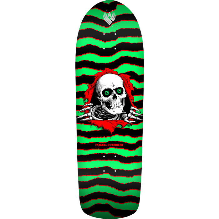 Powell Peralta Ripper 5 Flight Skateboard Deck - 9.7″ Green/Red - Bow Shock Marketplace