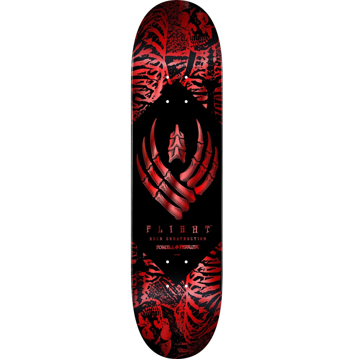 Powell Peralta Skeleton Flight Skateboard Deck - 8.38″ Red Foil - Bow Shock Marketplace