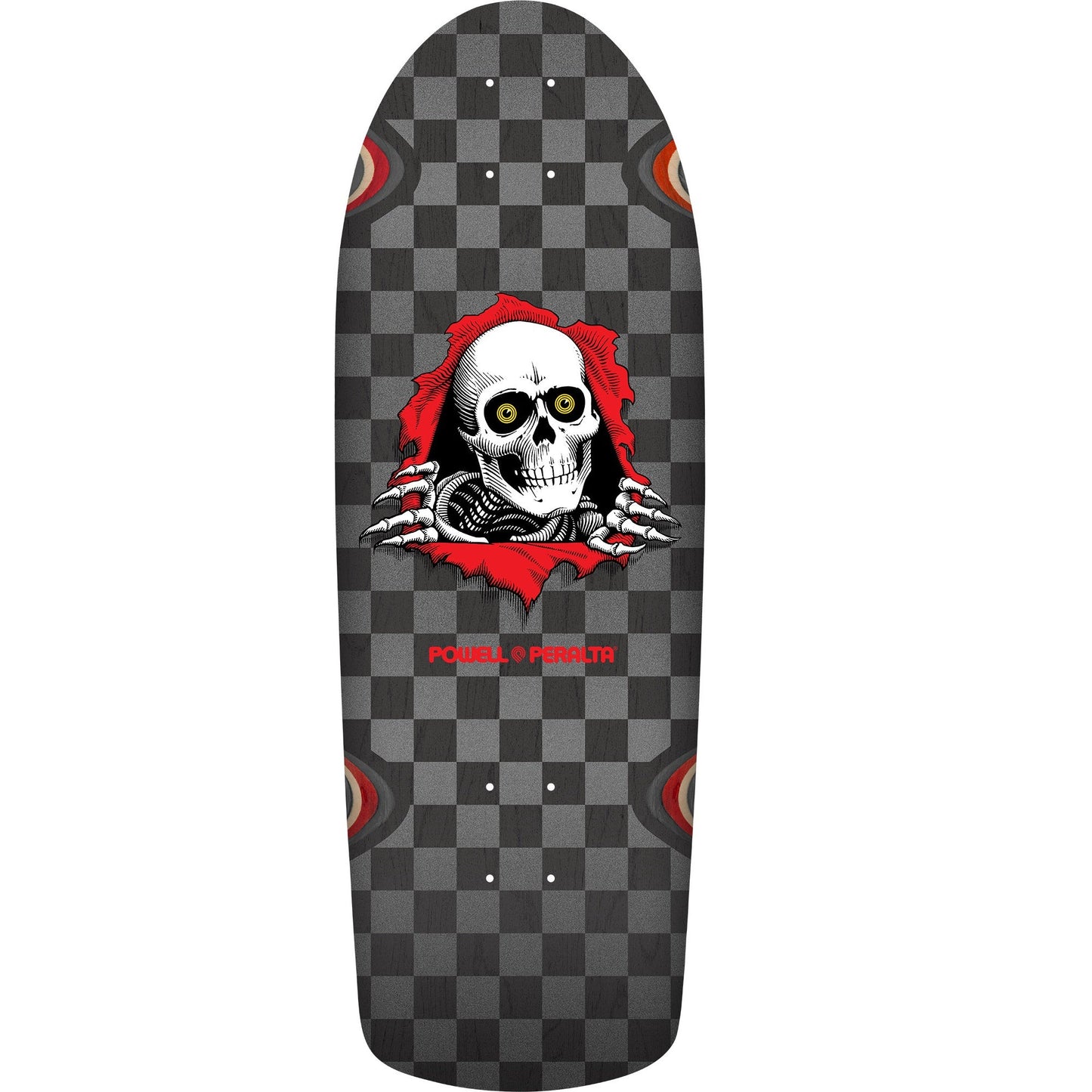 Powell Peralta OG Ripper Checker Deck - 10″ Silver/Black Stain - Bow Shock Marketplace