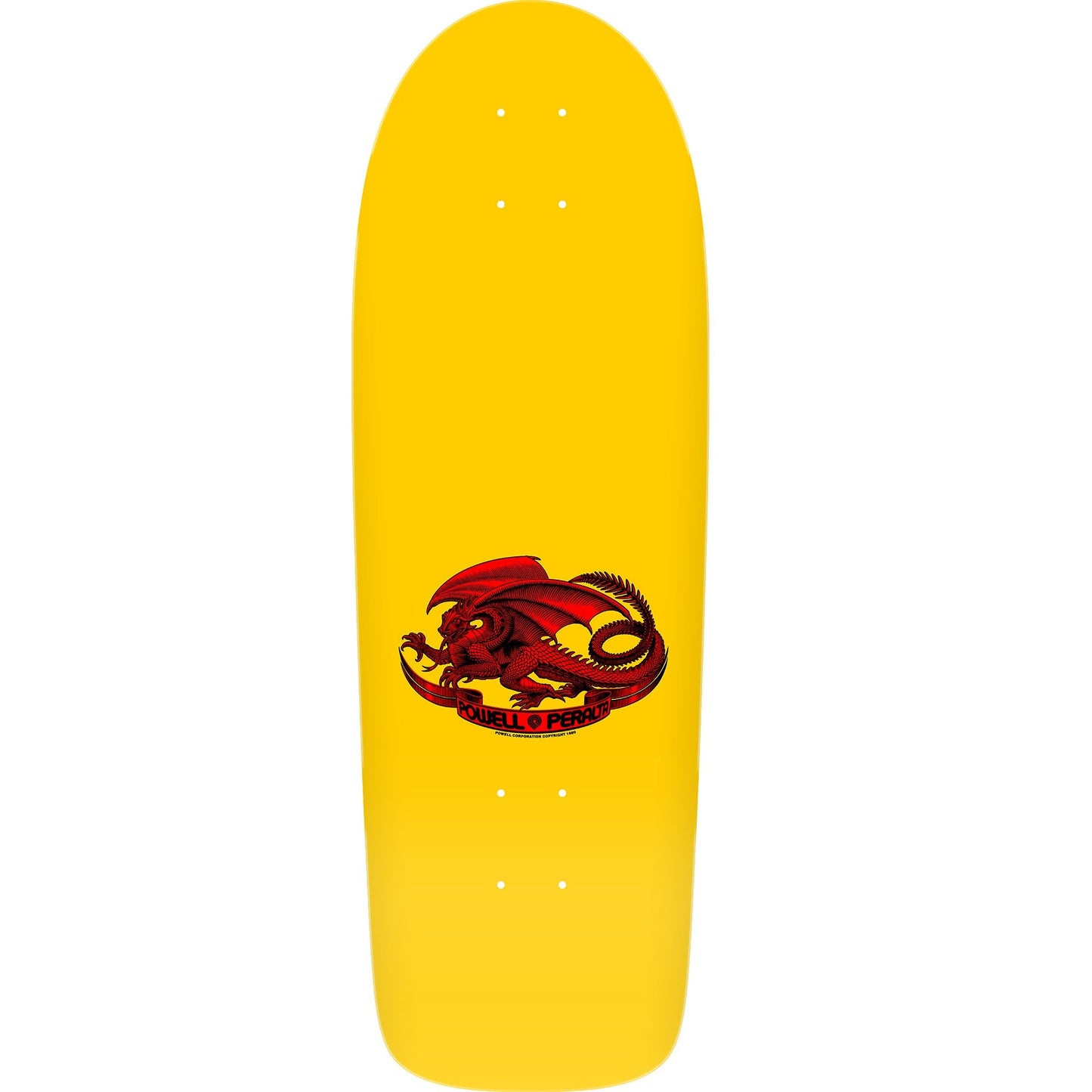 Powell Peralta Skull & Nunchucks Bruce Lee Skateboard Deck - 10″ Yellow - Bow Shock Marketplace