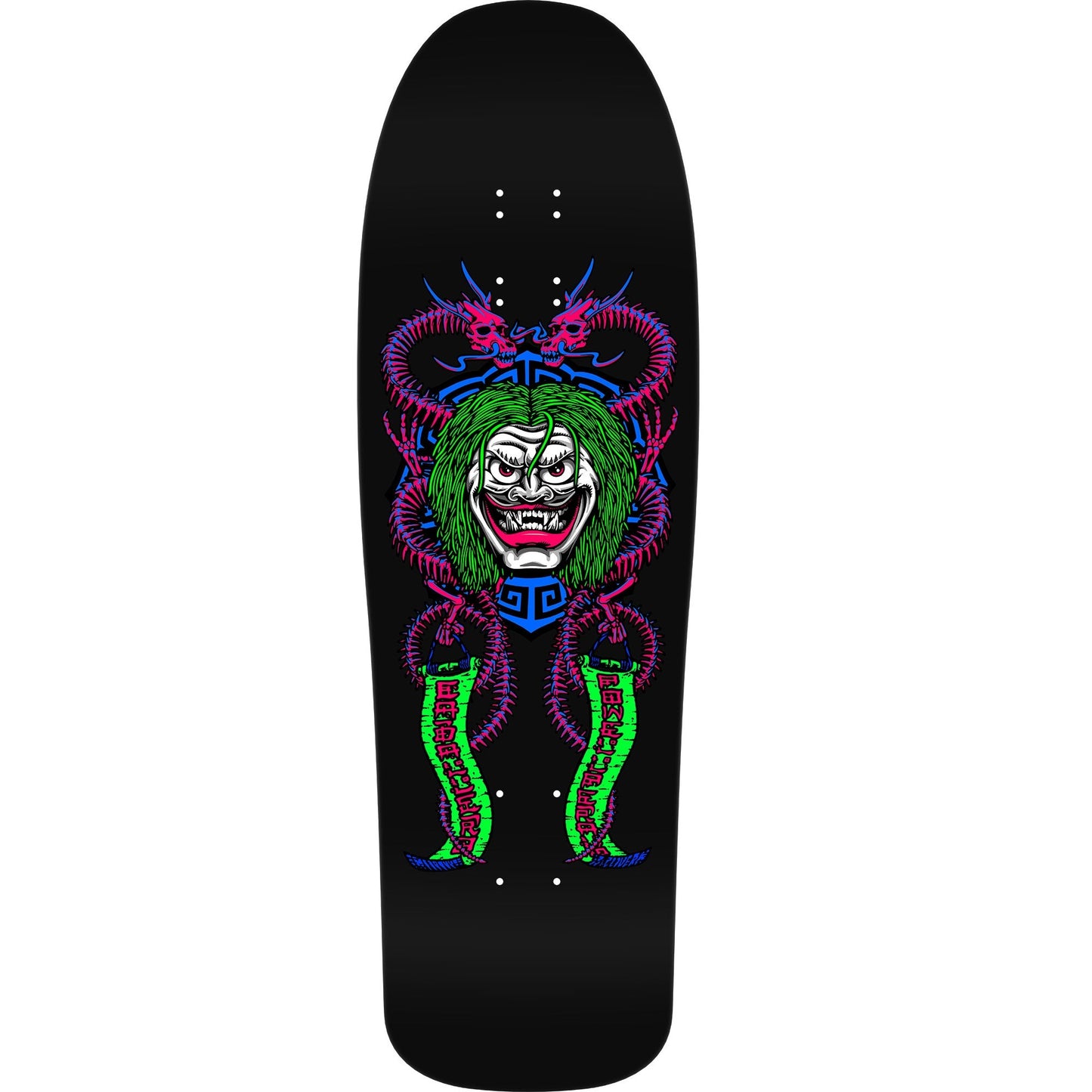 Powell Peralta Steve Caballero Mask Reissue Skateboard Deck - 9.75″ Blacklight - Bow Shock Marketplace
