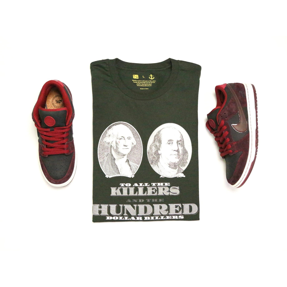 No Feelings T Shirt - Money Green