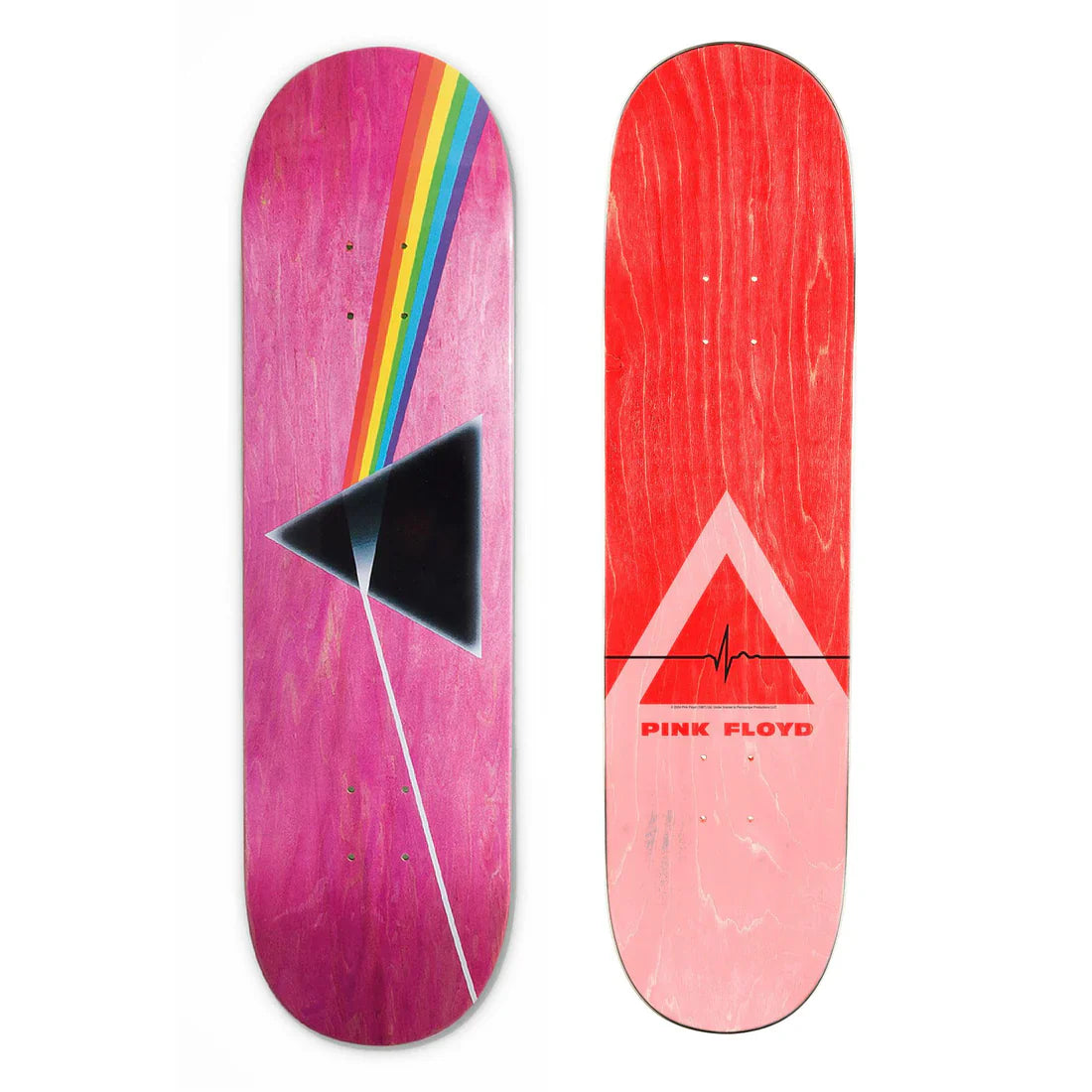 Habitat Pink Floyd Dark Side of the Moon Skateboard Deck - 8.5″ TWIN (Pink Veneer) - Bow Shock Marketplace