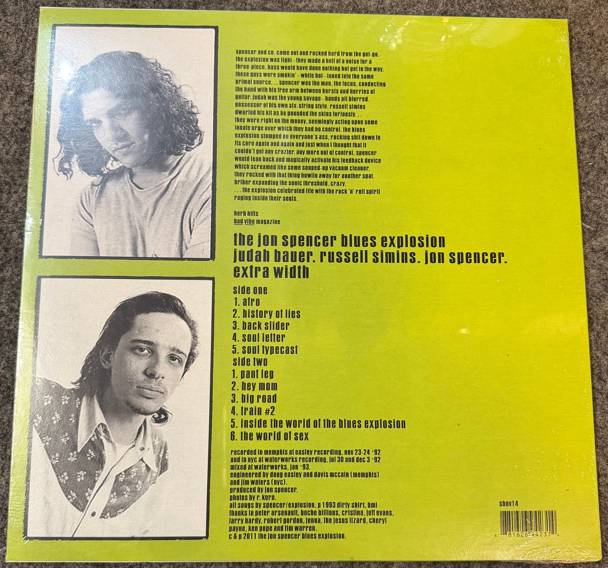 Spencer, Jon -Blues Expl.- - Extra Width Vinyl LP Record