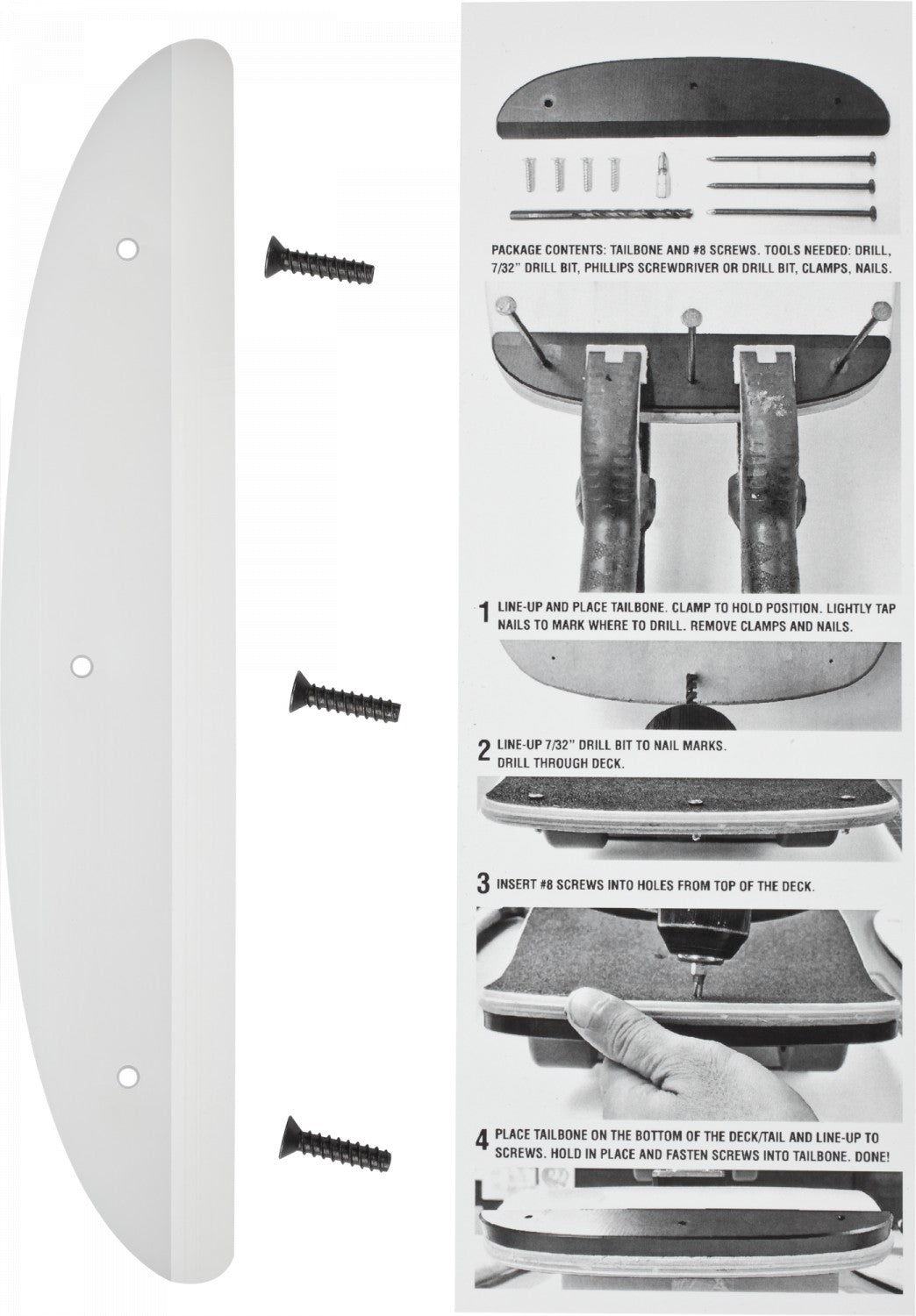 Powell Peralta Tail Bone 8" White - Bow Shock Marketplace