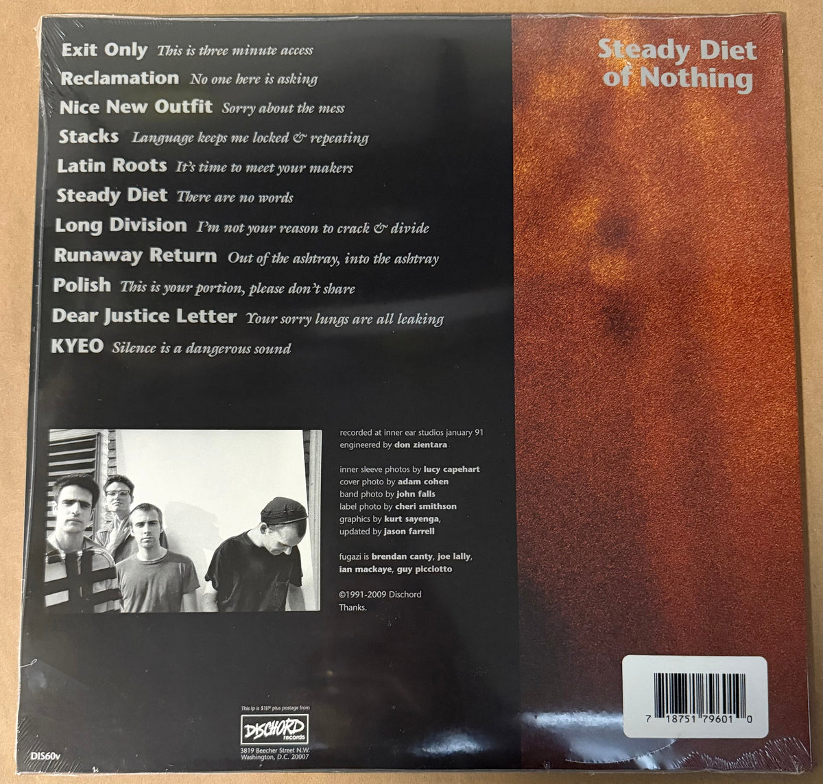 Fugazi - Steady Diet Of Nothing Vinyl LP Record