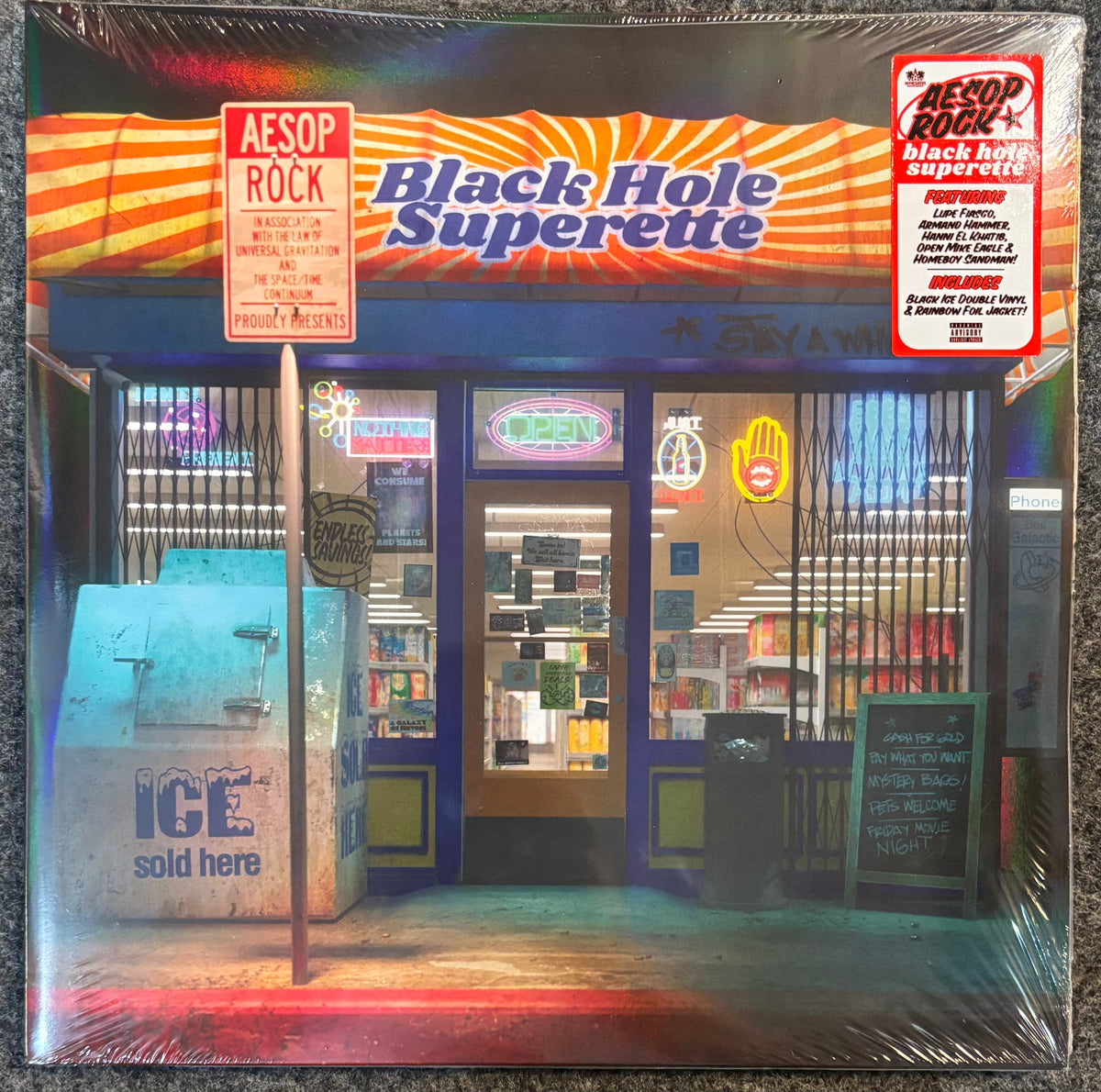 Aesop Rock - Black Hole Superette (Black Ice) 2x Vinyl LP Record