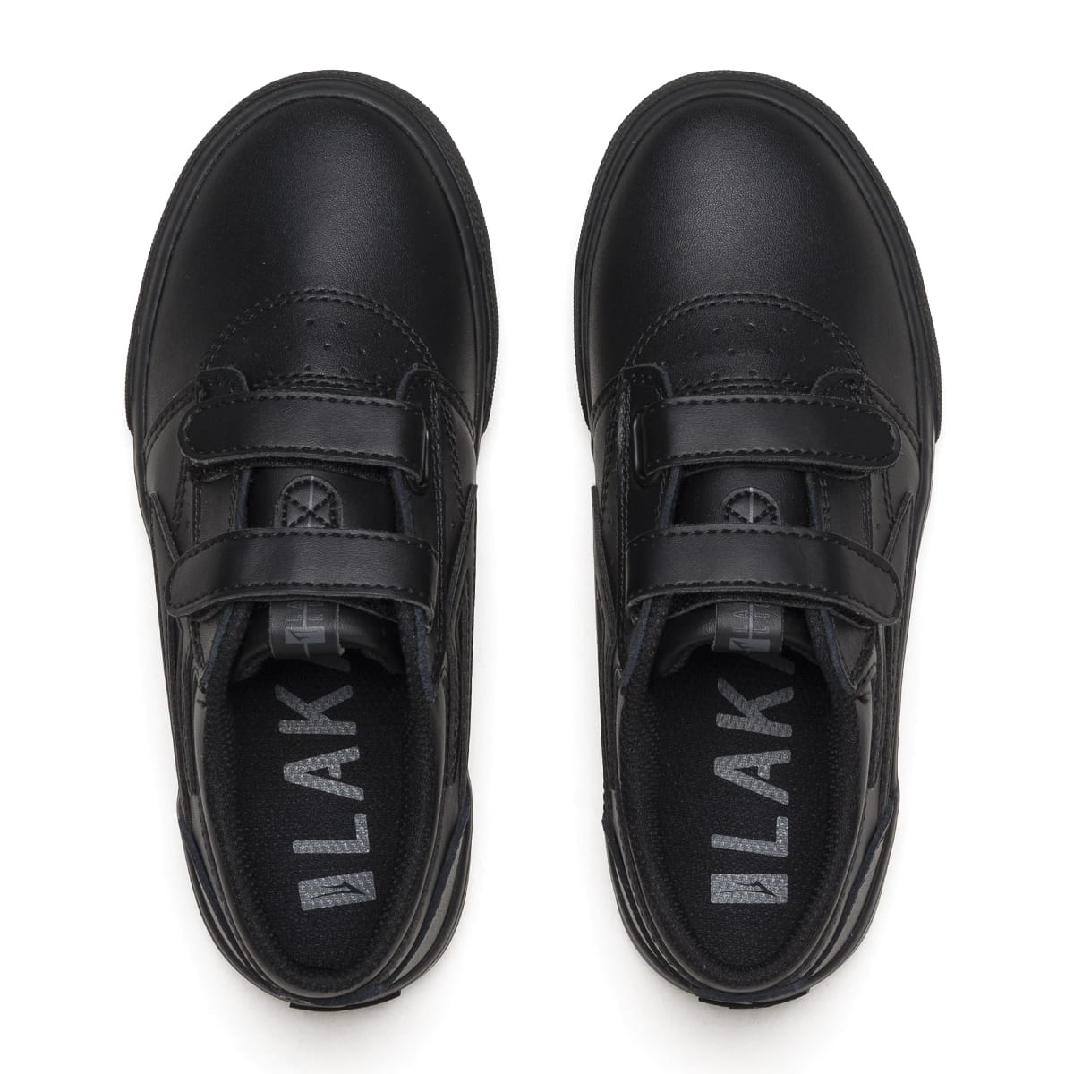 Lakai Shoes Griffin Kids - Black/Black Leather - Bow Shock Marketplace