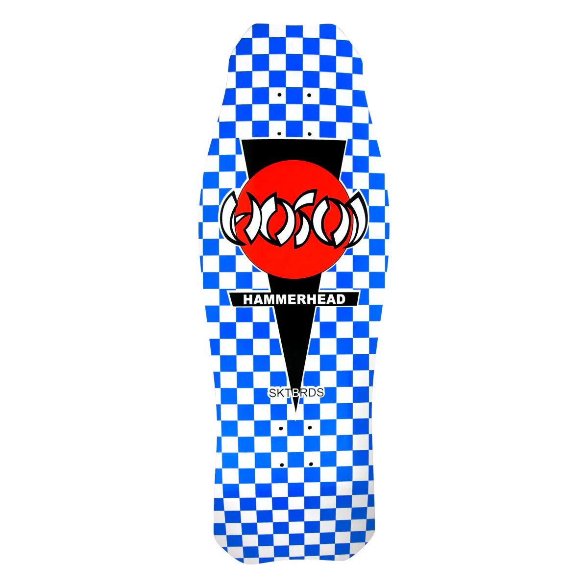 Hosoi O.G. Hammerhead Checkerboard Skateboard Deck - 10.5″ Blue - Bow Shock Marketplace
