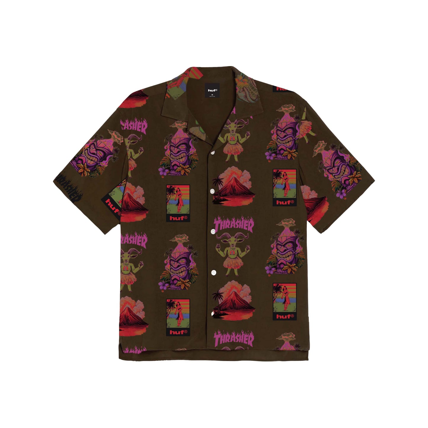Huf X Thrasher Hawaiian Multi Color Button Up Shirt