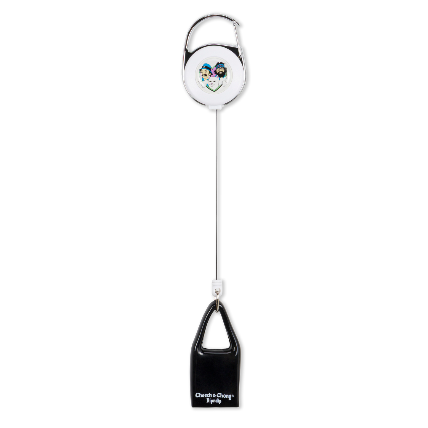 I Heart Pot Retractable Keychain (Black)