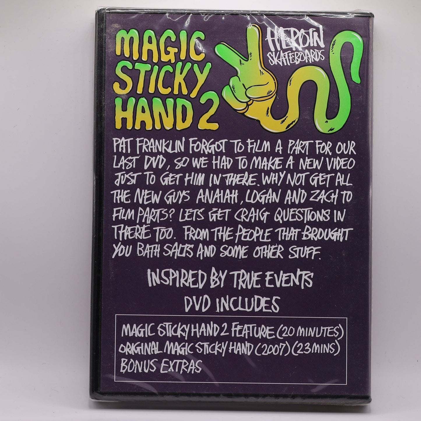 Heroin Skateboards - "Magic Sticky Hand 2" DVD (2017) Craig Questions - FACTORY SEALED