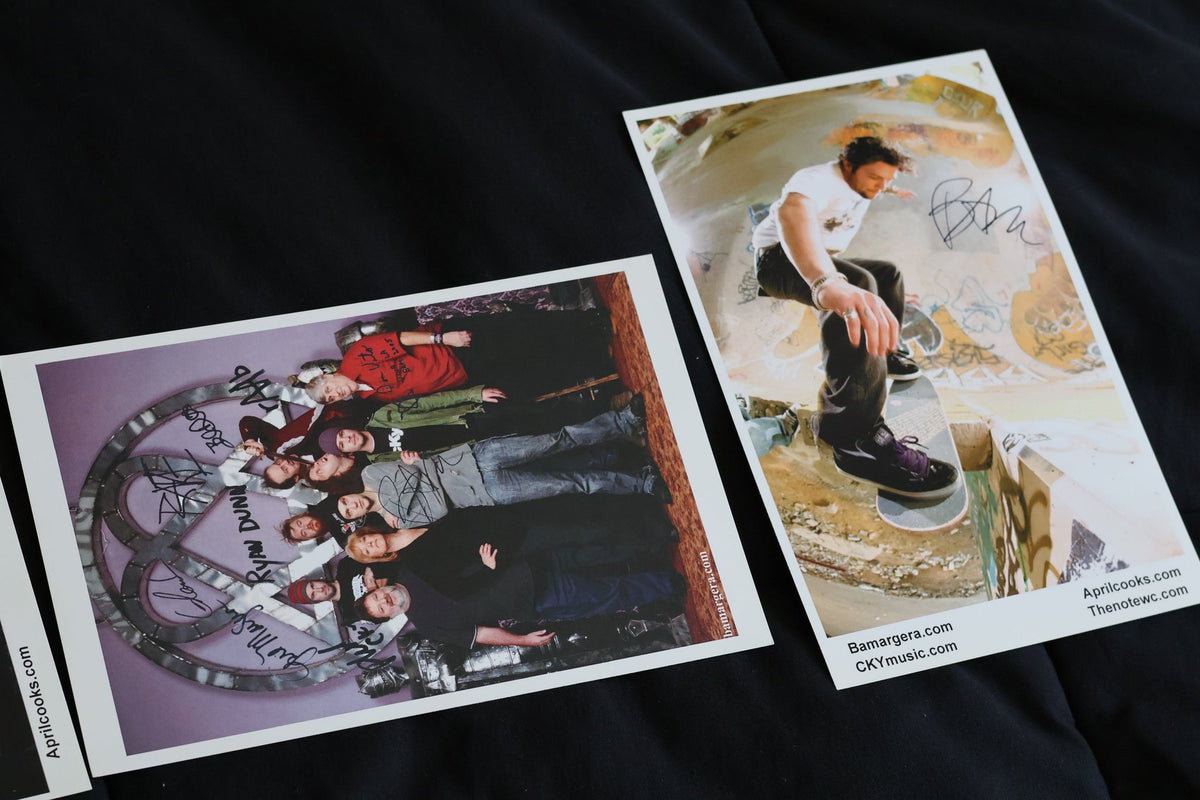 Rare Bam Margera Collection | Signed Book, Viva La Bam DVDs, Minghags, Haggard, CKY Photos, Hat & More