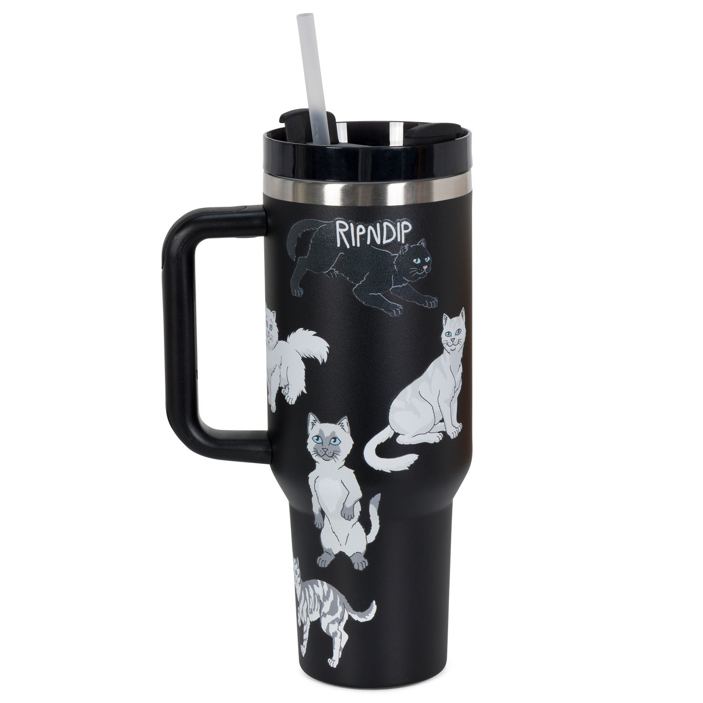 Man I Love Felines Big Ol Cup Tumbler (Black)